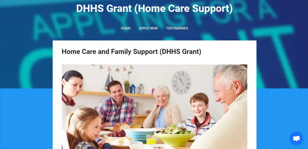 Credits: Home Care and Family Support Program, home care and family support grant,