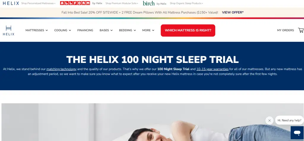 Source: Helix Sleep`, free bed assistance program