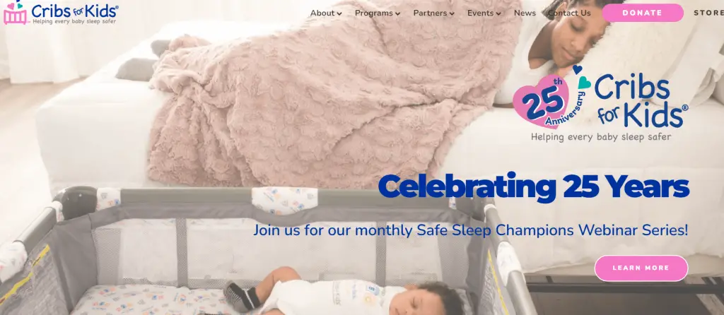 Source: Cribs for Kids, free bed assistance program