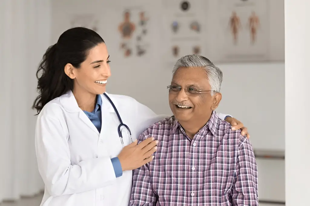 Medicaid vs. Medicare - doctor and patient smiling