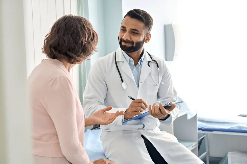 Doctor in a happy mood smiling