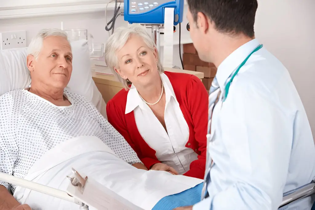Doctor checking patient in hospital