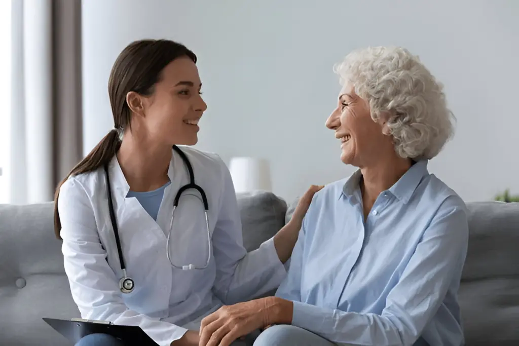 doctor and patient in a happy mood