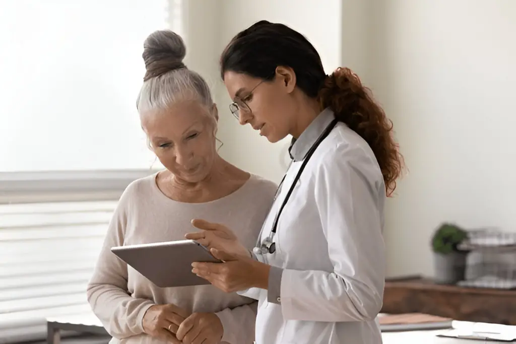doctor sharing reports with patient