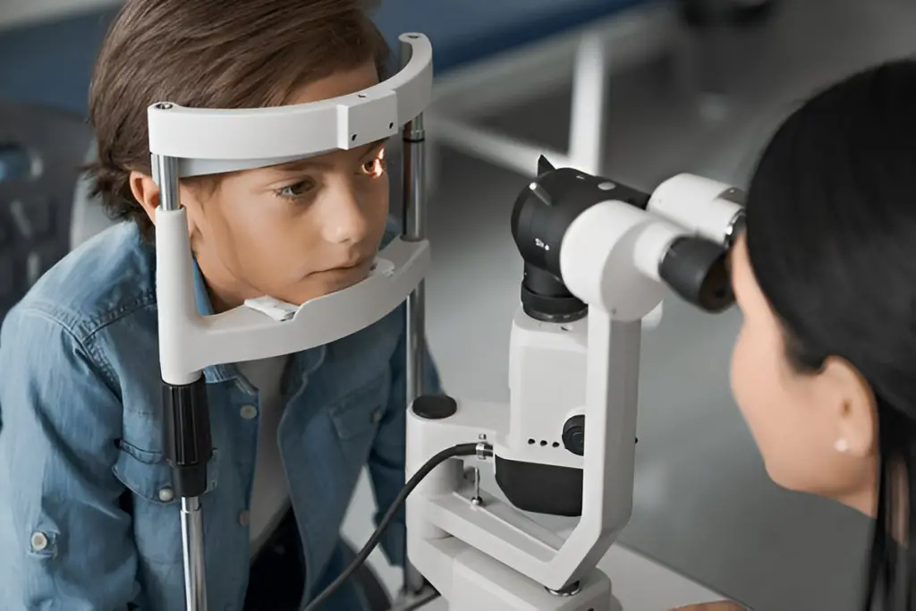 Child eye exam slit lamp - Medicaid Benefits