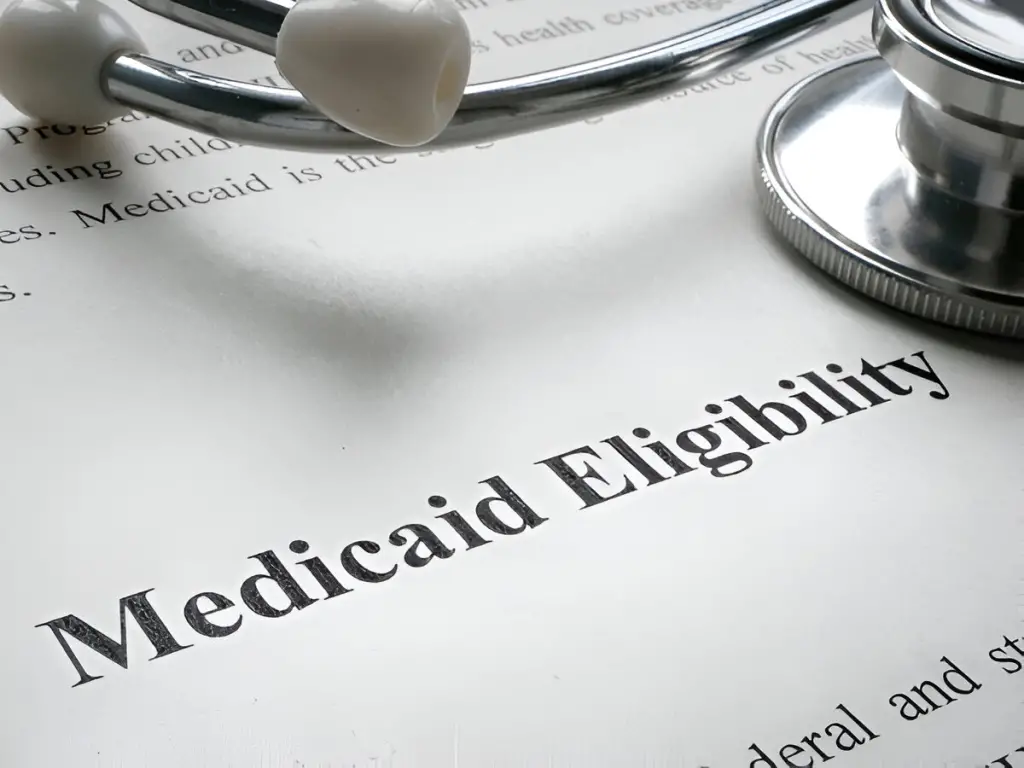 Medicaid Eligibility document with stethoscope